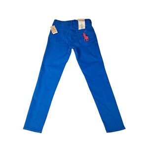 Polo Ralph Lauren Tompkins Skinny High Rise Ankle Blue Womens Pants Size 27 NWT‎